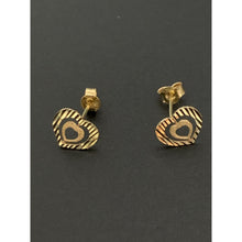 Load image into Gallery viewer, 18K Gold Earrings Stud Heart 1.10 grams - Rafant
