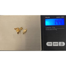 Load image into Gallery viewer, 18K Gold Earrings Stud Butterfly 1.44 grams - Rafant
