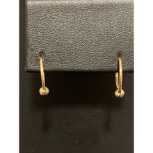 Load image into Gallery viewer, 18K Gold Earrings Hoops Beads Small Tiny 0.62 grams - Rafant
