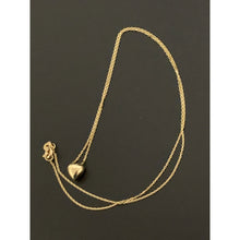 Load image into Gallery viewer, 18K Gold Necklace Chain 16.25&quot; with Puffed Heart Pendant - Rafant
