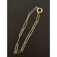 Load image into Gallery viewer, 18K Gold Bracelet Paperclips Link 7.5&quot; - Rafant
