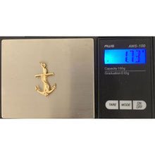 Load image into Gallery viewer, 18K Gold Pendant Anchor Cross Jesus Christ 1.73 grams - Rafant
