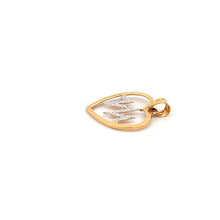 Load image into Gallery viewer, 18K Gold Pendant Heart Beat White Yellow Gold 1.13 grams - Rafant
