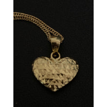 Load image into Gallery viewer, 18K Gold Necklace Chain 19.75 inches with Puffed Heart Pendant 1.63 grams - Rafant
