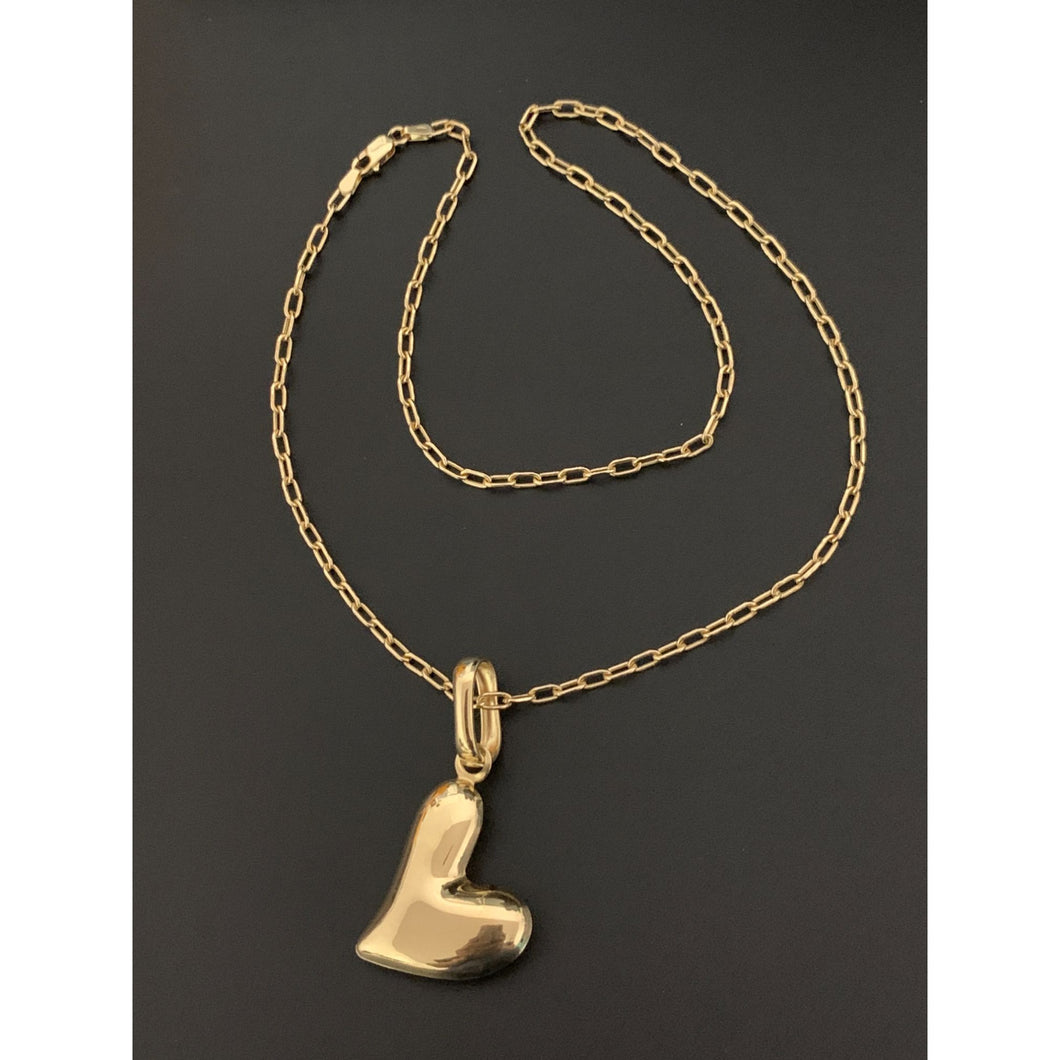 18K Yellow Gold Necklace Chain Pendant 19.5 inches - Rafant