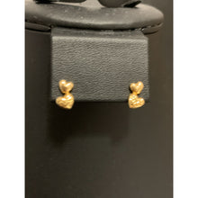 Load image into Gallery viewer, 18K Gold Earrings Stud Hearts 1.63 grams - Rafant
