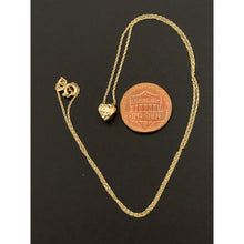 Load image into Gallery viewer, 18K Gold Necklace Chain 16.25&quot; with Puffed Heart Pendant - Rafant
