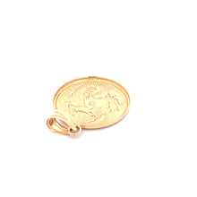 Load image into Gallery viewer, 18K Gold Pendant Round Dragon  Lucky Charm - Rafant
