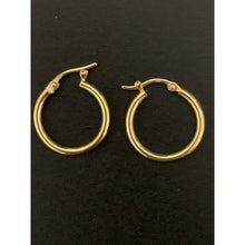 Load image into Gallery viewer, 18K Gold Earrings Hoops Loops Small 1.12 grams - Rafant
