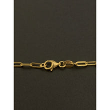 Load image into Gallery viewer, 18K Gold Necklace Chain Paperclip Small Links 18 inches 2.78 grams Thin - Rafant
