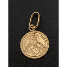Load image into Gallery viewer, 18K Gold Pendant Round Jesus Christ 0.62 grams Very Small - Rafant
