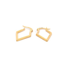Load image into Gallery viewer, 18K Yellow Gold Earrings Hoops Triangle - Rafant
