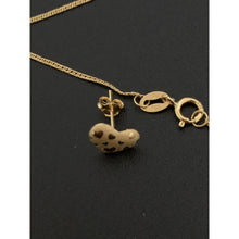 Load image into Gallery viewer, 18K Gold Necklace Chain 18 inches Heart Pendant with Earrings Set 1.41 grams - Rafant
