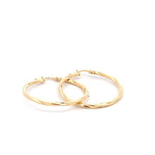 Load image into Gallery viewer, 18K Yellow Gold Earrings Hoops Spiral 1.47 grams - Rafant
