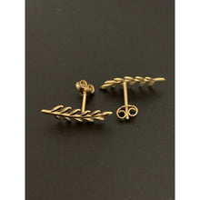 Load image into Gallery viewer, 18K Gold Stud Earrings Leaves 1.36 grams - Rafant
