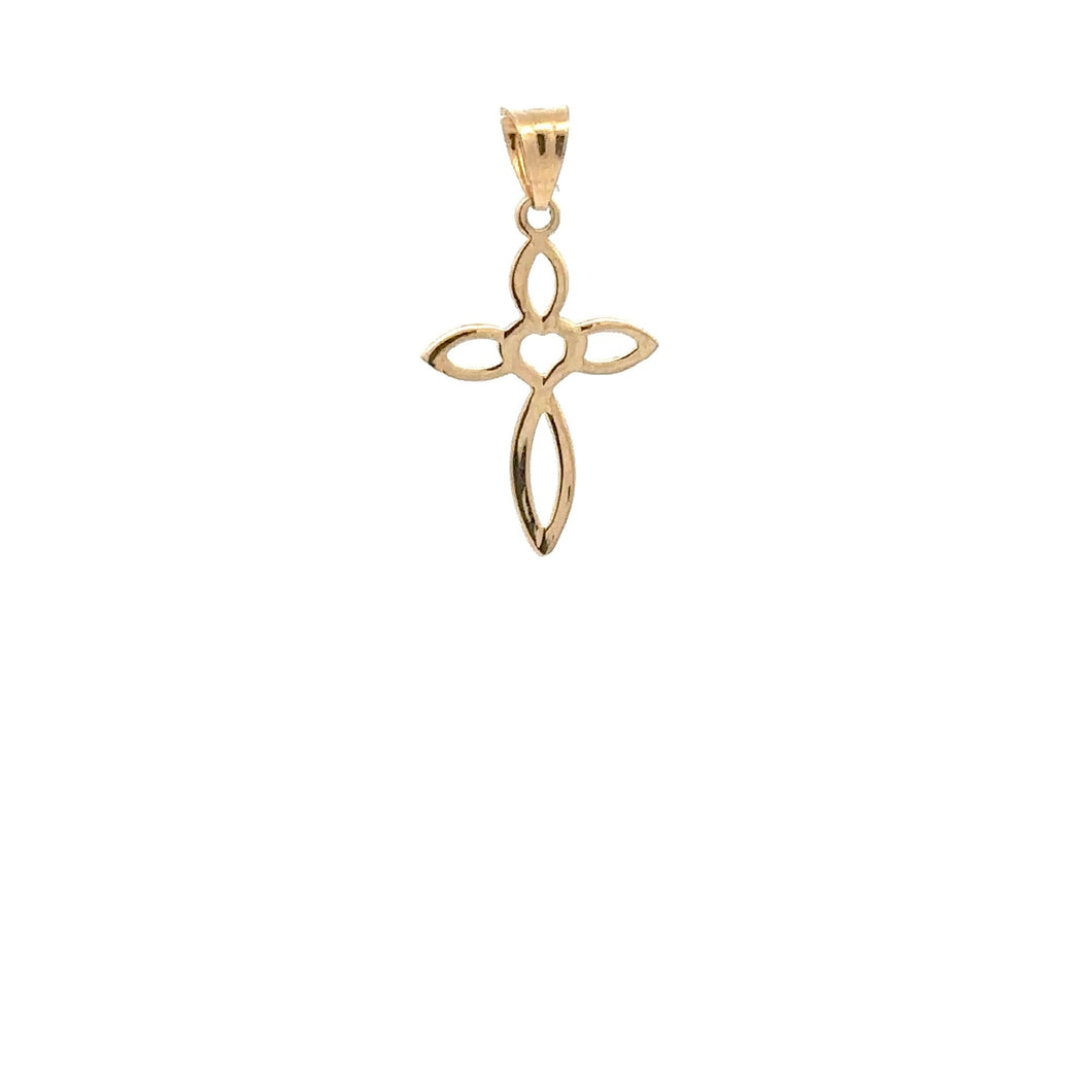 18K Gold Pendant Cross Religious 0.49 grams - Rafant