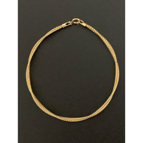 18K Gold Bracelet Soft Flexible Twisted 6.75 inches 1.03 grams - Rafant
