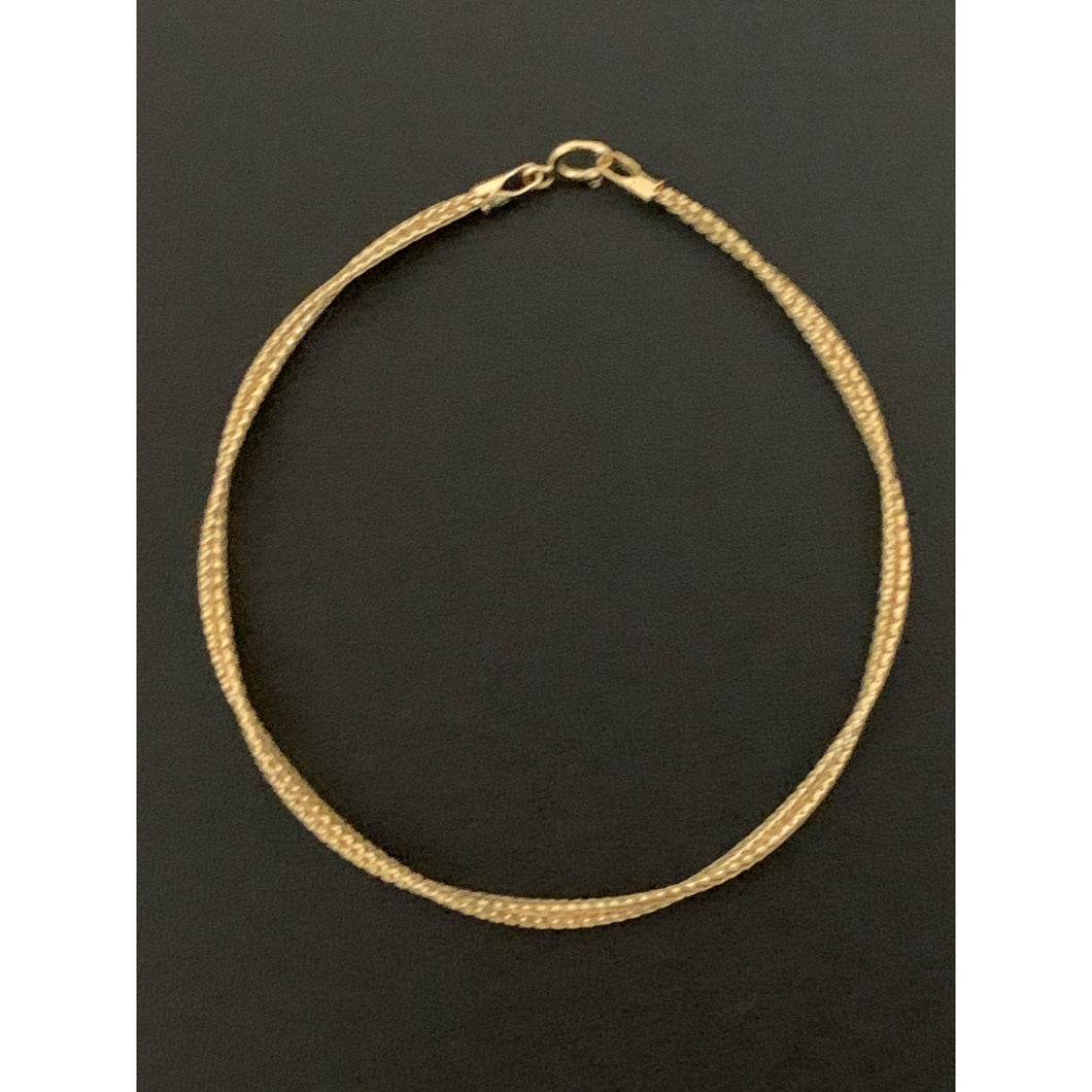 18K Gold Bracelet Soft Flexible Twisted 6.75 inches 1.03 grams - Rafant