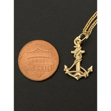 Load image into Gallery viewer, 18K Gold Necklace Curb Chain 19.50&quot; with Anchor Pendant 2.84 grams - Rafant
