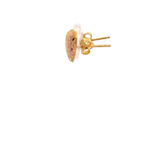 Load image into Gallery viewer, 18K Gold Earrings Stud Heart Tricolor 1.46 grams - Rafant
