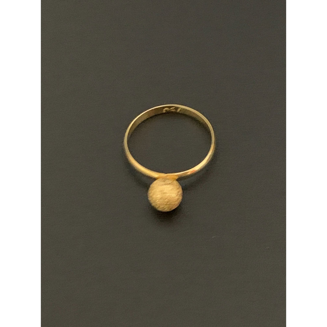 18K Gold Ring Ball 1.59 grams Size 5.75 - Rafant