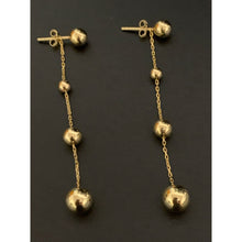 Load image into Gallery viewer, 18K Yellow Gold Earrings  Stud Balls Post Dangling - Rafant
