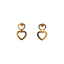 Load image into Gallery viewer, 18K Gold Earrings Heart Post 0.96 grams Small - Rafant
