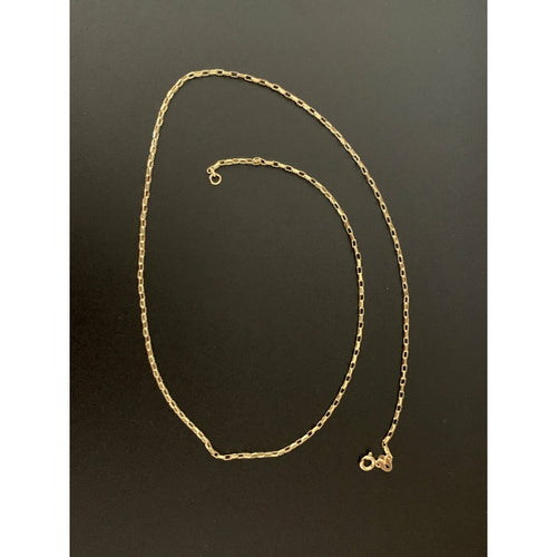 New Real 18K Saudi Gold Cable Chain Necklace 18