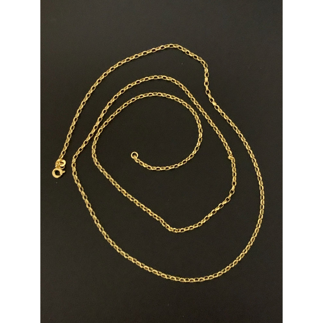 18K Yellow Gold Necklace Chain Link 27.5 inches - Rafant