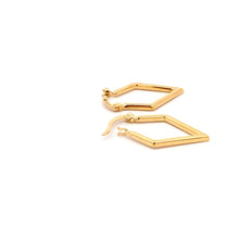 Load image into Gallery viewer, 18K Yellow Gold Earrings Hoops Triangle - Rafant
