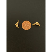 Load image into Gallery viewer, 18K Gold Earrings Stud Dolphin 1.20 grams - Rafant
