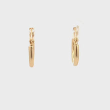 Load and play video in Gallery viewer, 18K Gold Earrings Hoops Small Polished Plain
