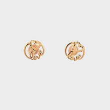 Load and play video in Gallery viewer, 18K Yellow Gold Earrings Stud Love Heart Tiny 1.26 grams
