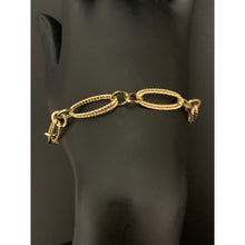 Load image into Gallery viewer, 18K Gold Bracelet Chunky Oval Link Chain 7.25 inches 2.90 grams - Rafant

