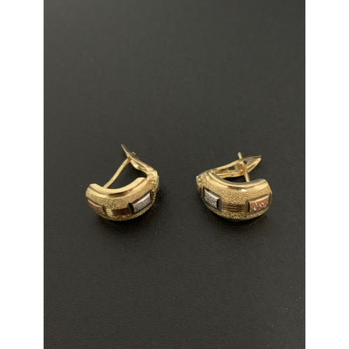 18K Gold Earrings French Clips 1.25 grams - Rafant