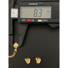 Load image into Gallery viewer, 18K Gold Necklace Chain 18&quot; Heart Pendant with Earrings Set 1.49 grams - Rafant
