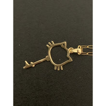 Load image into Gallery viewer, 18K Gold Necklace Chain Paperclip 15.75 inches Key Pendant 1.60 grams - Rafant
