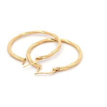 Load image into Gallery viewer, 18K Yellow Gold Earrings Hoops Spiral 1.52 grams - Rafant
