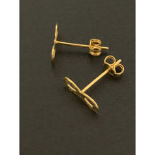 Load image into Gallery viewer, 18K Gold Earrings Stud Infinity Very Tiny 0.44 grams - Rafant
