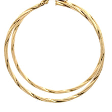 Load image into Gallery viewer, 18K Gold Earrings Hoops Spiral Extra Large 2.20 grams - Rafant
