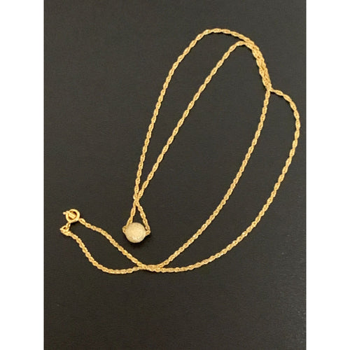 18K Saudi Gold Necklace Chain 17.75