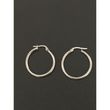 Load image into Gallery viewer, 18K White Gold Earrings Hoops Loops - Rafant
