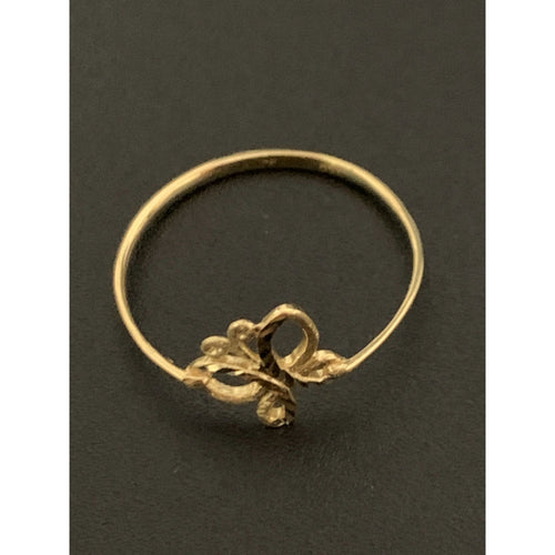 18K Gold Ring Butterfly Size 6 Lightweight 0.87 grams - Rafant