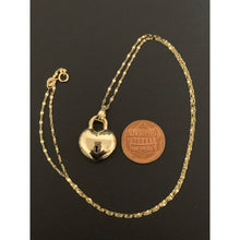 Load image into Gallery viewer, 18K Gold Necklace Chain 17.75 inches with Heart Pendant 2.85 grams - Rafant
