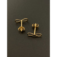 Load image into Gallery viewer, 18K Gold Earrings Stud Infinity 0.87 grams - Rafant
