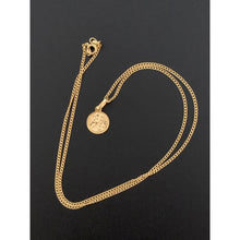 Load image into Gallery viewer, 18K Gold Necklace Chain 17.50&quot; with Circle Round Sacred Heart Pendant 2.16 grams - Rafant
