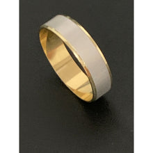 Load image into Gallery viewer, 18K Gold Ring Wedding Band Two Tone Yellow White 2.68 grams S 7.25 - Rafant
