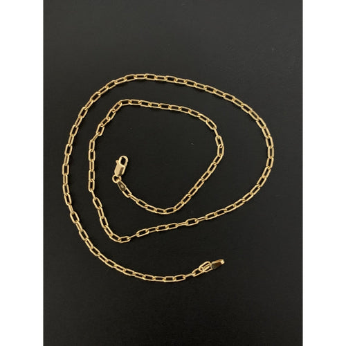 18K Yellow Gold Necklace Chain Link 19 inches - Rafant