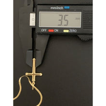 Load image into Gallery viewer, 18K Saudi Gold Necklace Chain 19.50&quot; with Cross Pendant 2.92 grams - Rafant
