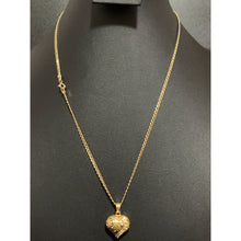 Load image into Gallery viewer, 18K Gold Necklace Chain Mariner 19.50 inches with Puffed Heart Pendant 4.84 grams - Rafant
